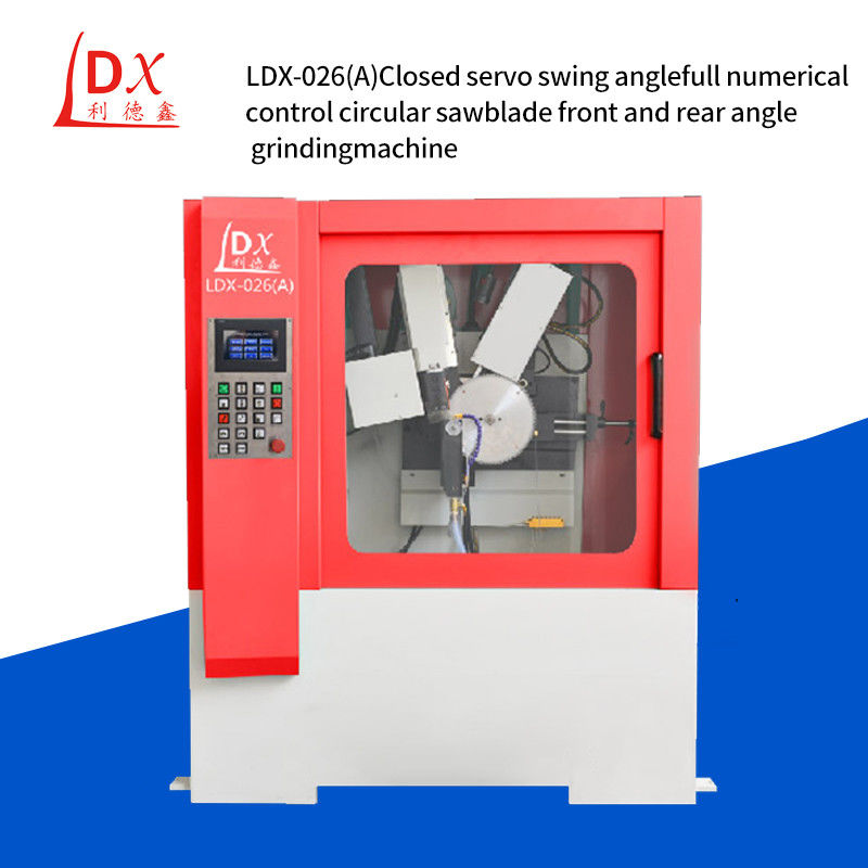 Servo angolo di oscillazione completamente chiuso Full CNC TCT Saw Blade Front And Rear Angle Sharping Machine LDX-026A